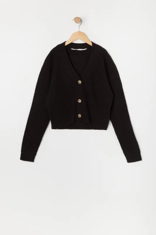Cardigan boutonné en tricot pour fille sold by Urban Planet
