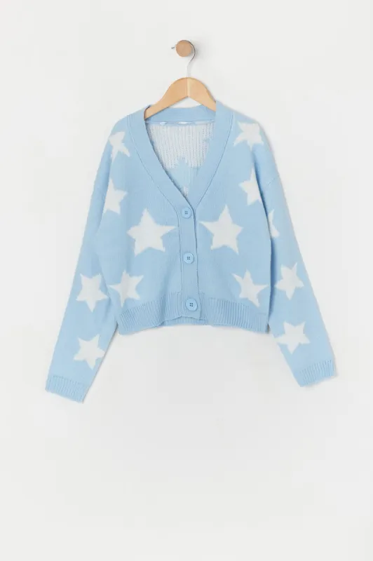 Cardigan en tricot à imprimé Étoile pour fille sold by Urban Planet