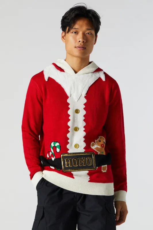 Santa Ugly Hooded Xmas Sweater sold by Urban Planet