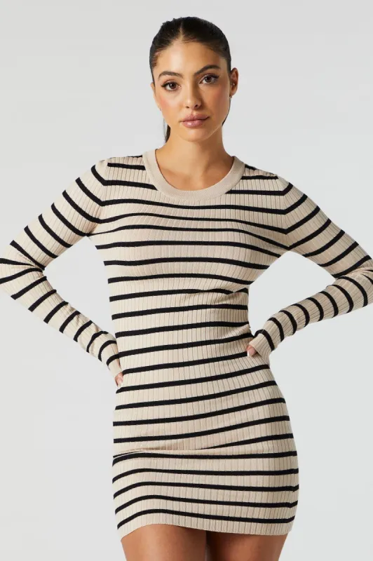 Striped Long Sleeve Sweater Dress sold by Urban Planet