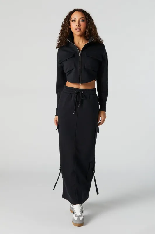Fleece Multi Cargo Maxi Skirt sold by Urban Planet