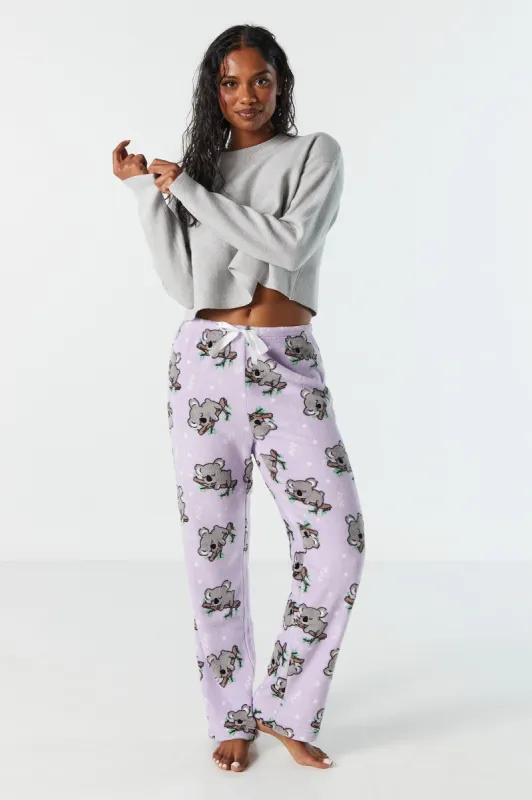 Plush Koala Print Pajama Pant sold by Urban Planet