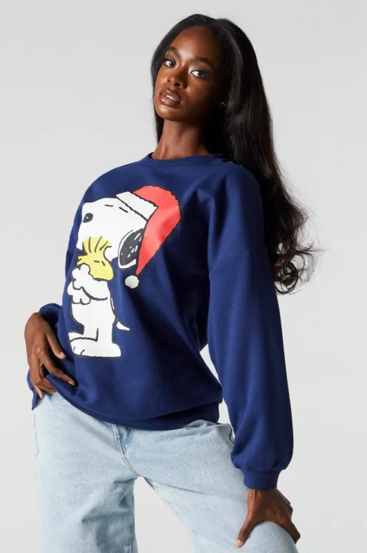 Snoopy Xmas Graphic Fleece Sweatshirt sold by Urban Planet