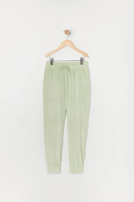 Girls Velour Jogger sold by Urban Planet