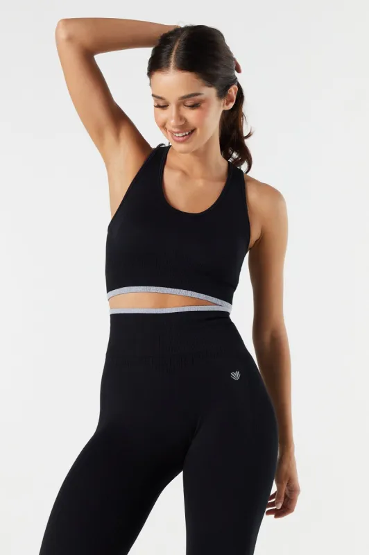 Seamless Ribbed Sports Bra sold by Urban Planet