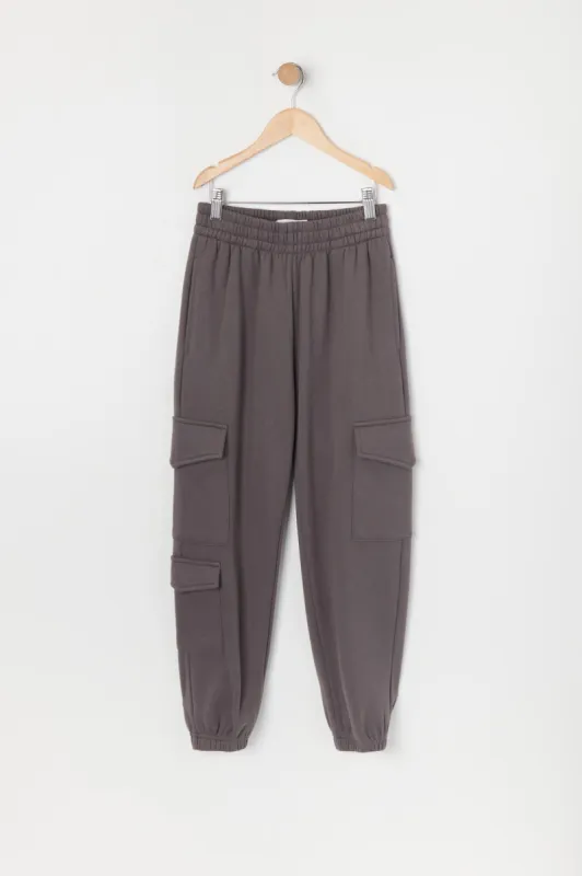 Girls Fleece Multi Cargo Pocket Jogger sold by Urban Planet