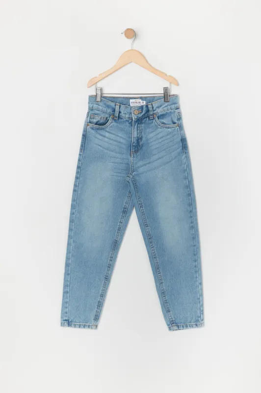 Girls High Rise Medium Wash Mom Jean sold by Urban Planet