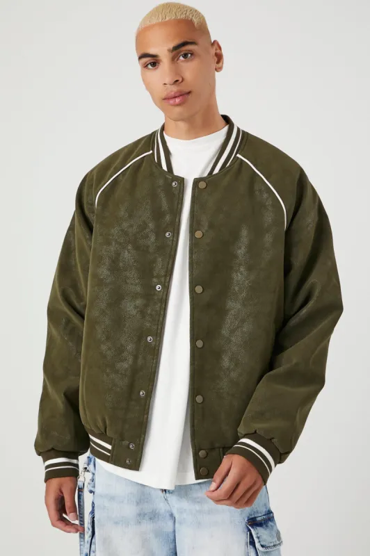 Varsity Striped Bomber Jacket sold by Urban Planet
