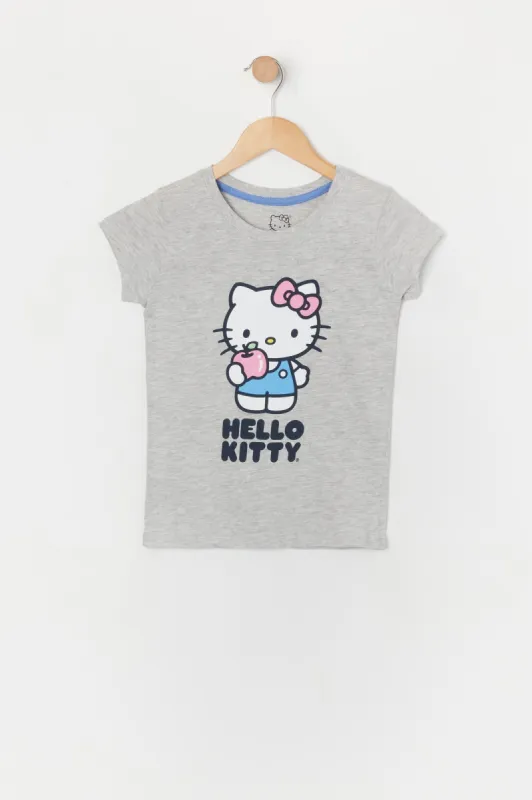 Girls Grey Hello Kitty Graphic T-Shirt sold by Urban Planet