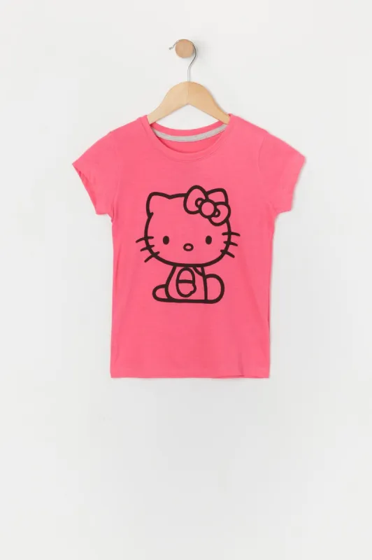 Girls Pink Hello Kitty Graphic T-Shirt sold by Urban Planet