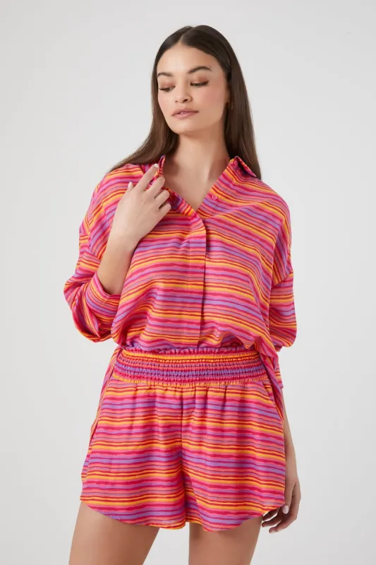 Smocked Striped Pull-On Short sold by Urban Planet