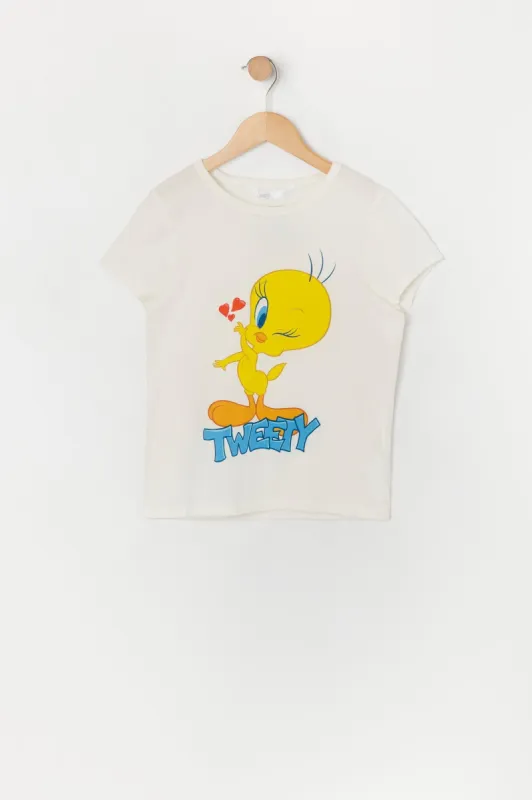 Girls Tweety Bird Graphic T-Shirt sold by Urban Planet