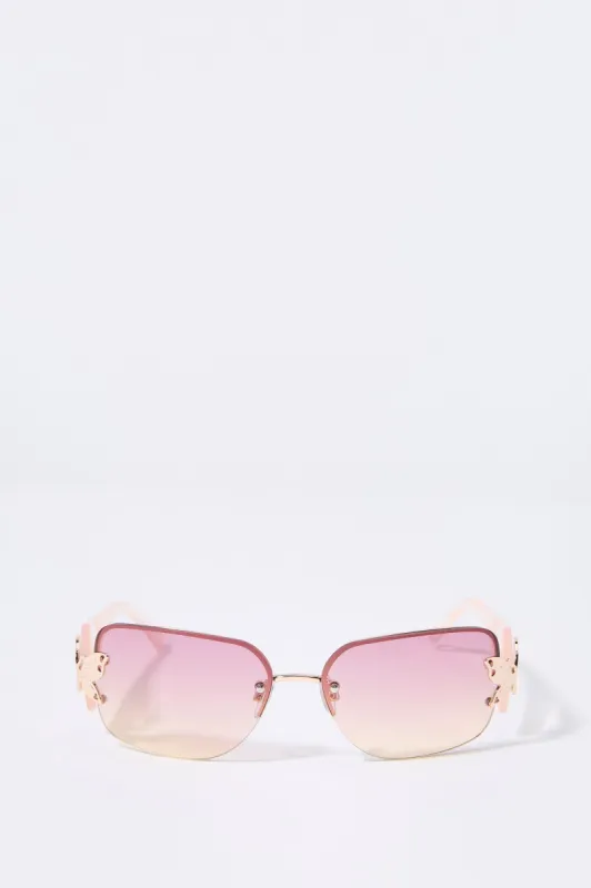 Rimless Butterfly Sunglasses sold by Urban Planet