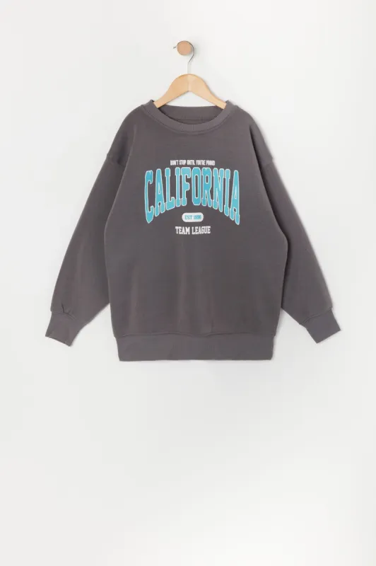 Girls California Graphic Fleece Sweatshirt sold by Urban Planet