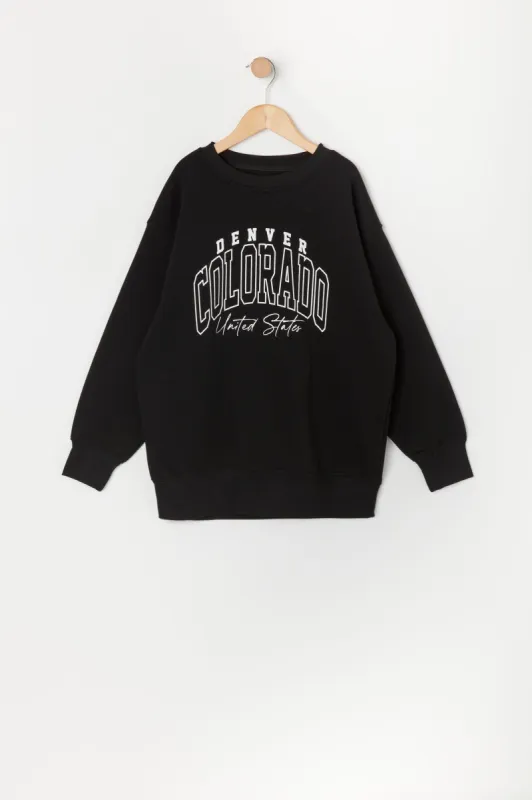 Girls Colorado Graphic Fleece Sweatshirt sold by Urban Planet