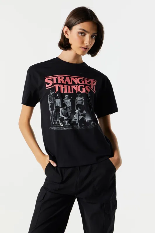 T-shirt de coupe garçonne à imprimé Stranger Things sold by Urban Planet