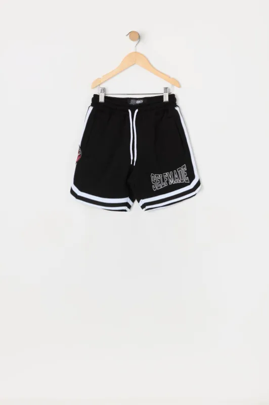 Boys NY Chenille Embroidered Fleece Short sold by Urban Planet