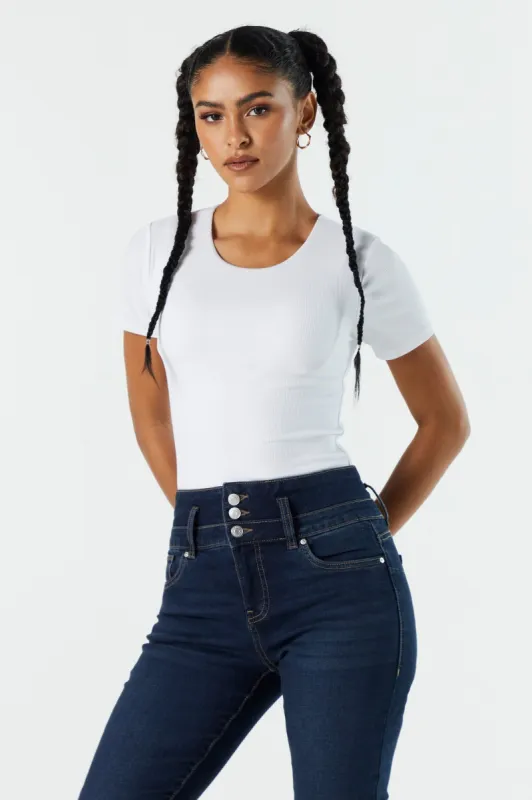 Maillot profilé côtelé à manches courtes sold by Urban Planet