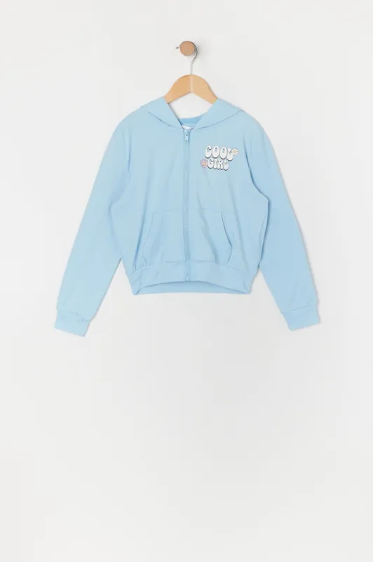 Girls Cool Girls Graphic Zip-Up Hoodie made by Urban Planet