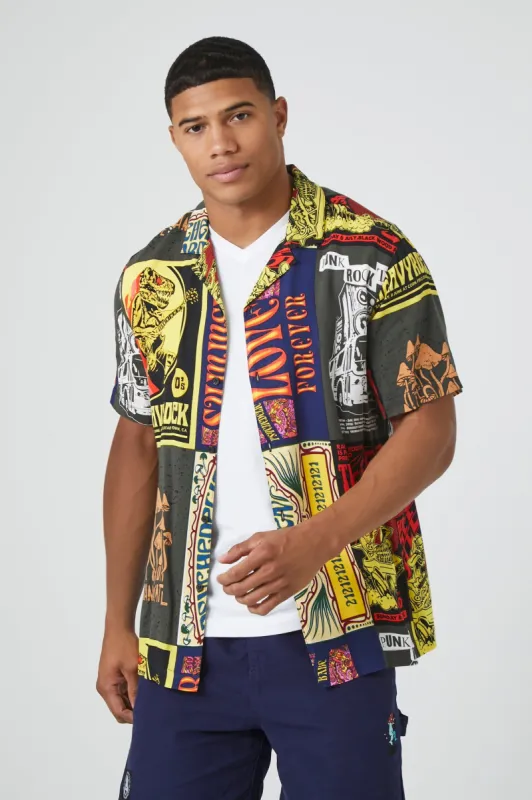 Haut boutonné à imprimé Summer Festival made by Urban Planet