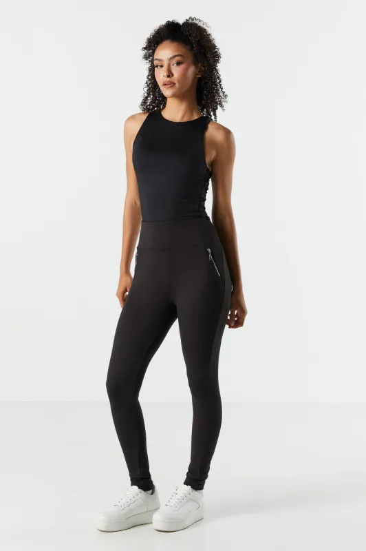 Plaid Zip Pocket Legging sold by Urban Planet