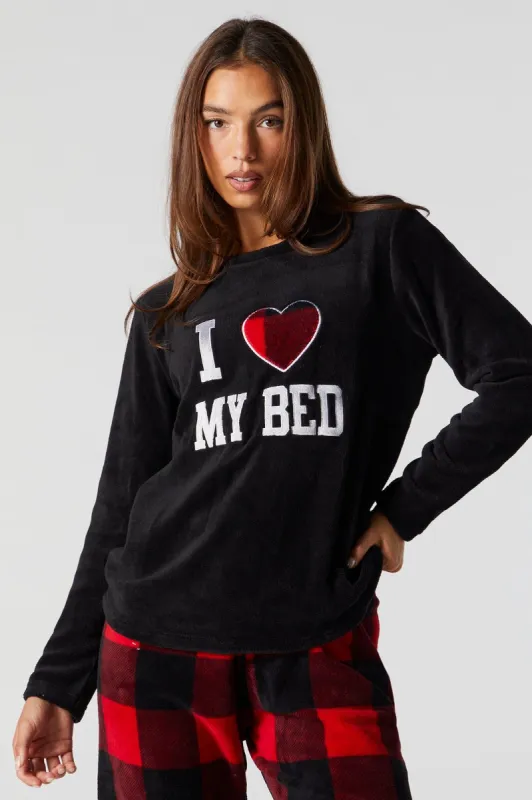 Plush 2 Piece Holiday Pajama Set made by Stitches