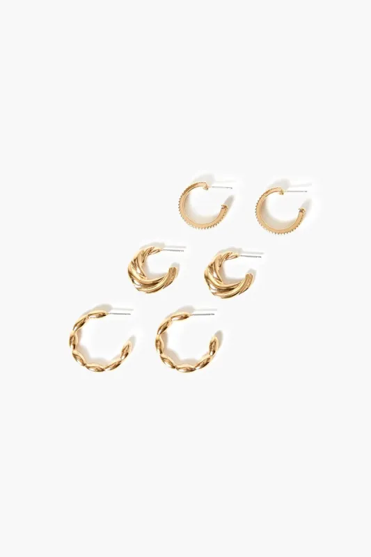 Rhinestone hoop Earring Set made by Urban Planet