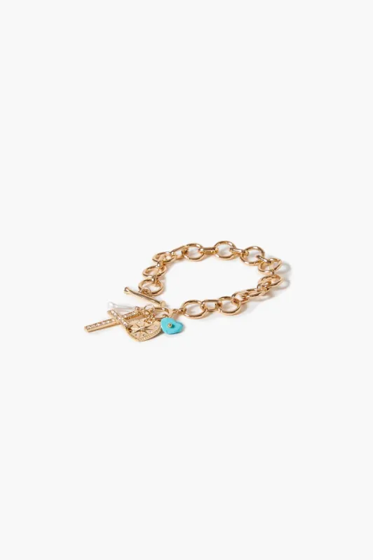 Bracelet avec breloque Croix en pierres du Rhin sold by Urban Planet