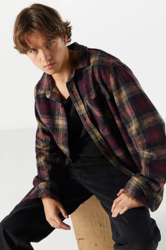 Single Pocket Plaid Flannel sold by Urban Planet