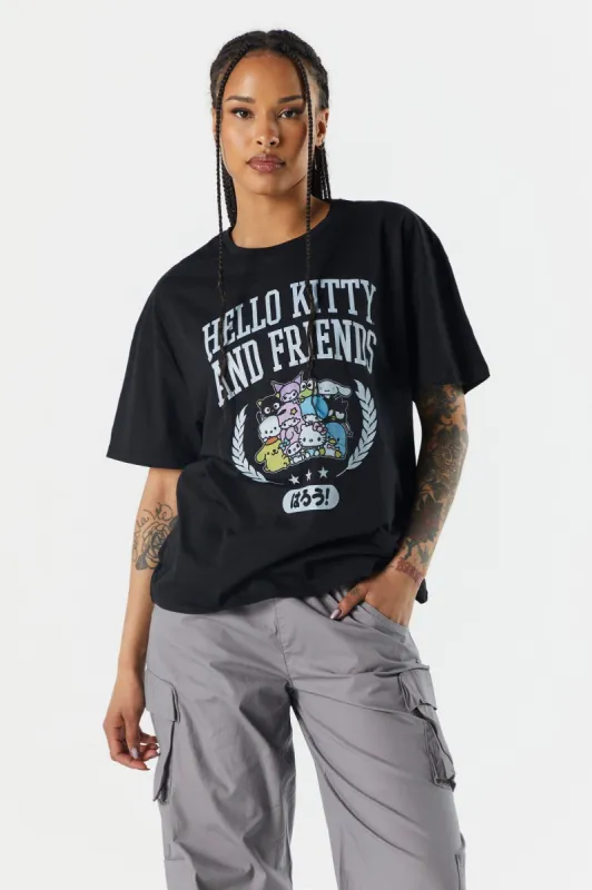 Hello Kitty Friends Graphic Boyfriend T-Shirt sold by Urban Planet