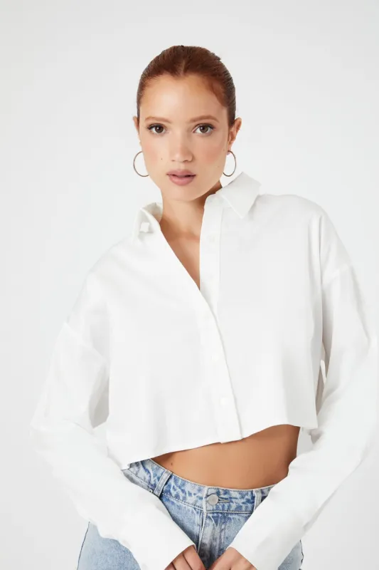 Reworked Collared Long Sleeve Top sold by Urban Planet