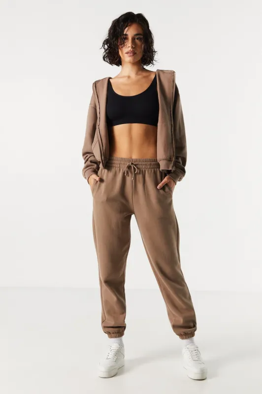 Pantalon de jogging en molleton à taille haute sold by Urban Planet