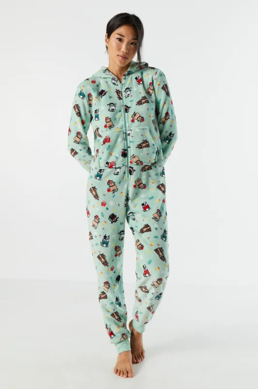 Plush Xmas Kitty Onesie sold by Urban Planet