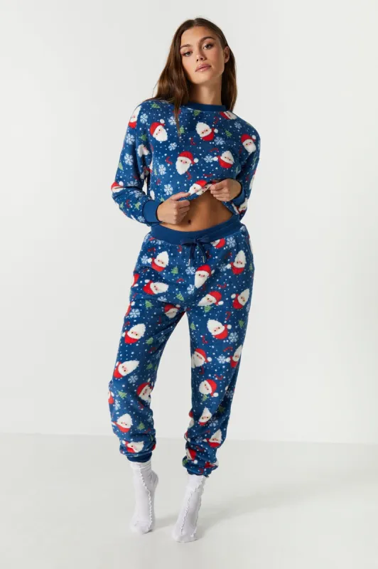 Plush Xmas Santa Pajama Top sold by Urban Planet