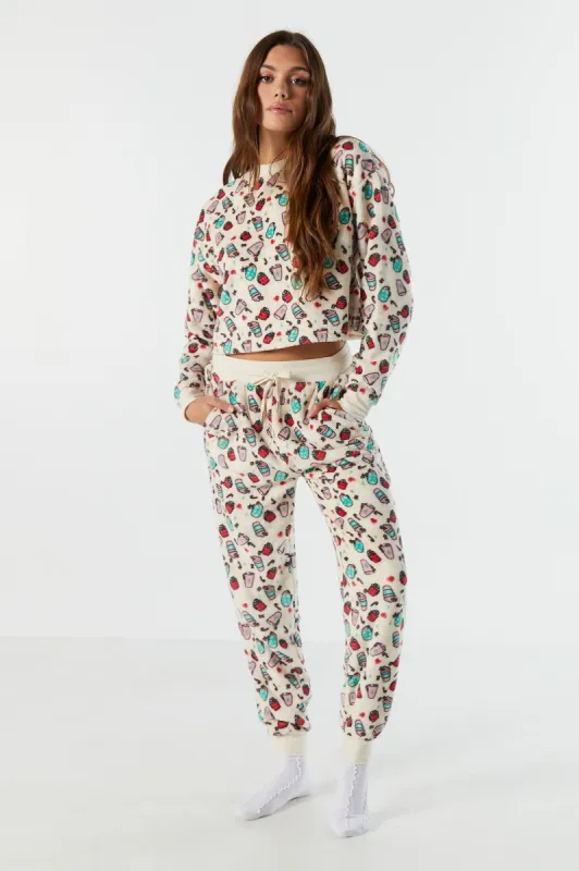 Plush Xmas Cocoa Pajama Top sold by Urban Planet