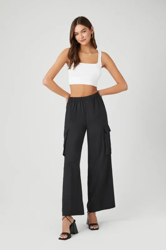 Wide Leg Poplin Cargo Pant sold by Urban Planet