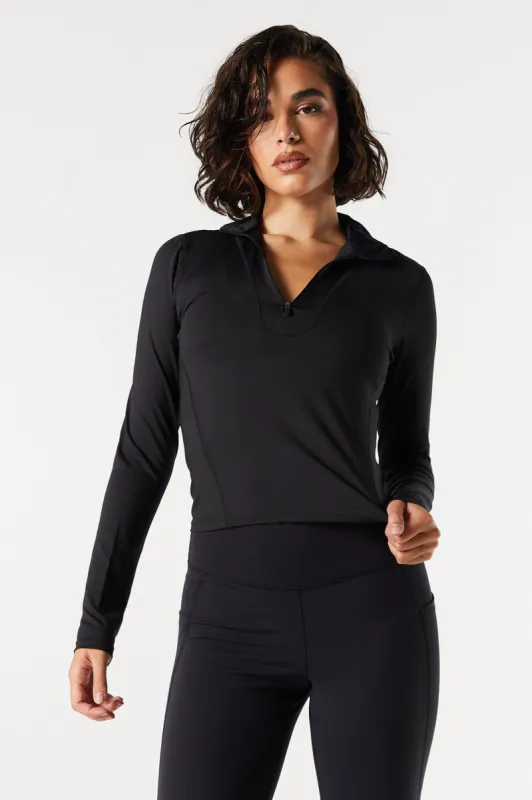 Active Quarter Zip Long Sleeve Top sold by Urban Planet