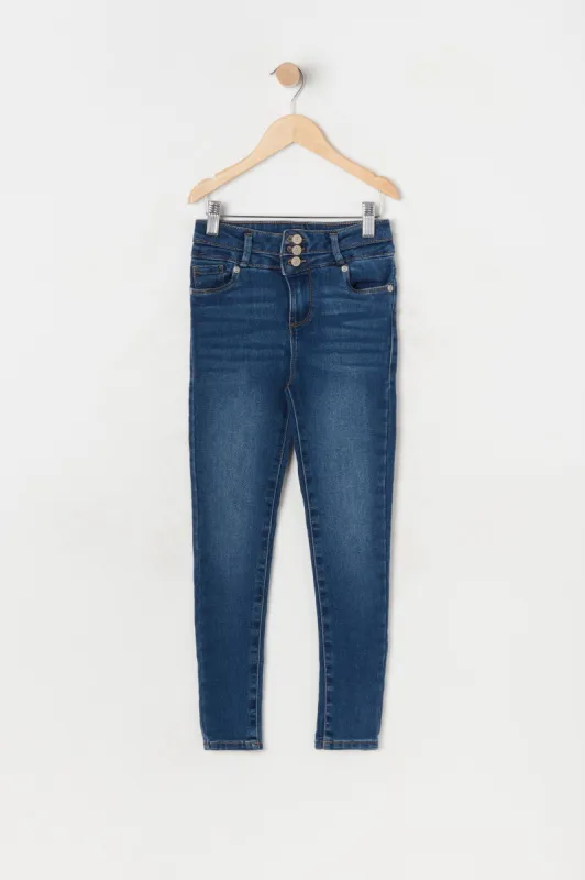 Girls Ibiza Dark Wash Skinny Jean sold by Urban Planet