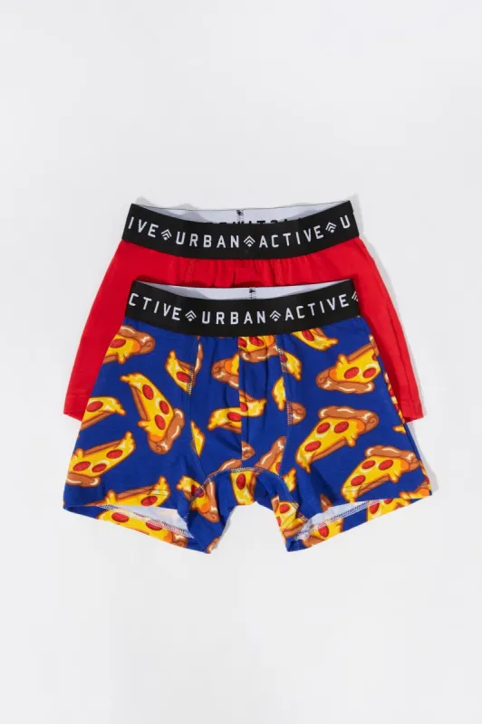 Boys Pizza Print Boxer Brief (2 Pack) sold by Urban Planet