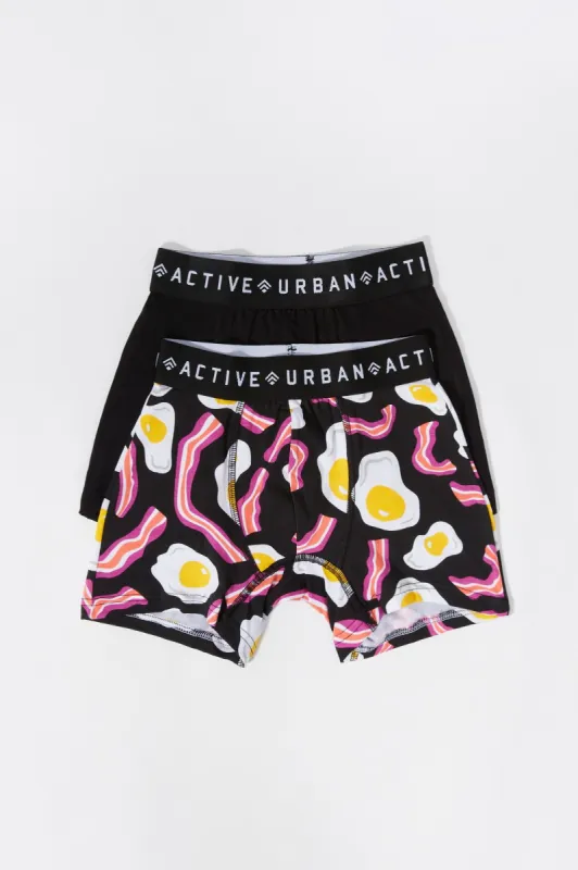 Boys Bacon and Egg Print Boxer Brief (2 Pack) sold by Urban Planet