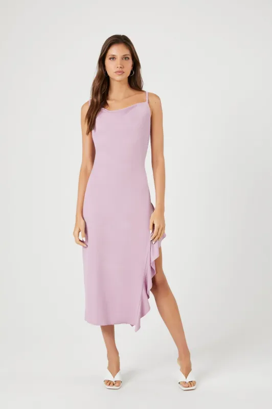 Asymmetrical Cowl Neck Midi Dress sold by Urban Planet