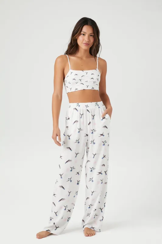 Hummingbird Print Pajama Pant sold by Urban Planet