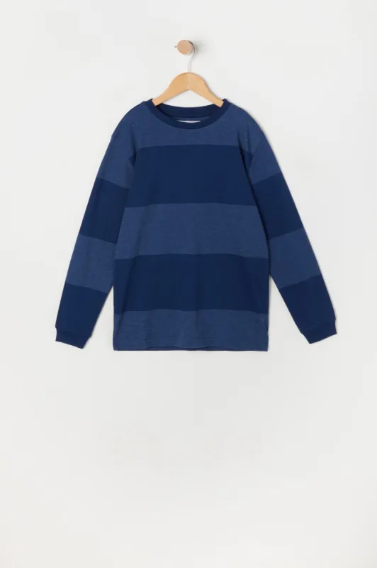 Boys Striped Relaxed Long Sleeve Top sold by Urban Planet