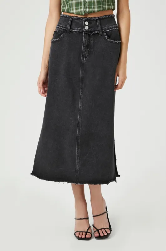 Jupe maxi avez fente à franges sold by Urban Planet