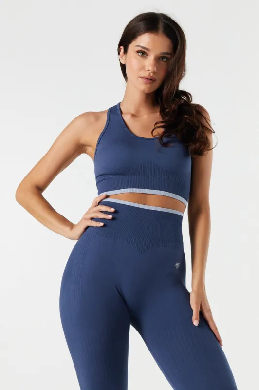 Seamless Ribbed Sports Bra sold by Urban Planet