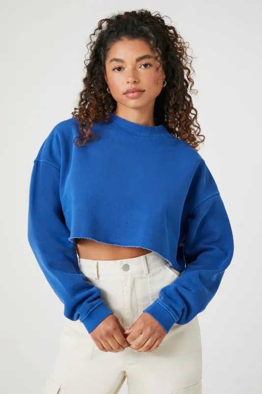 Cropped Raw Hem Sweatshirt sold by Urban Planet