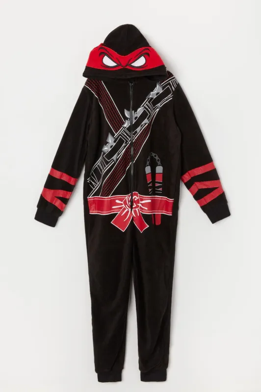 Boys 3D Ninja Plush Onesie sold by Urban Planet