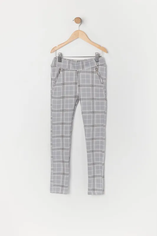Girls Plaid Zip Pocket Legging sold by Urban Planet
