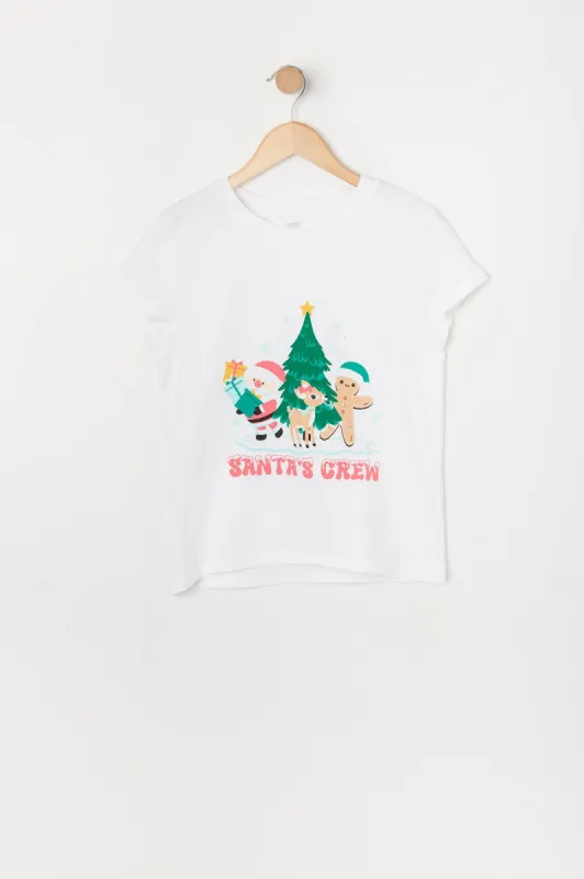 Girls Santa's Crew Graphic T-Shirt sold by Urban Planet