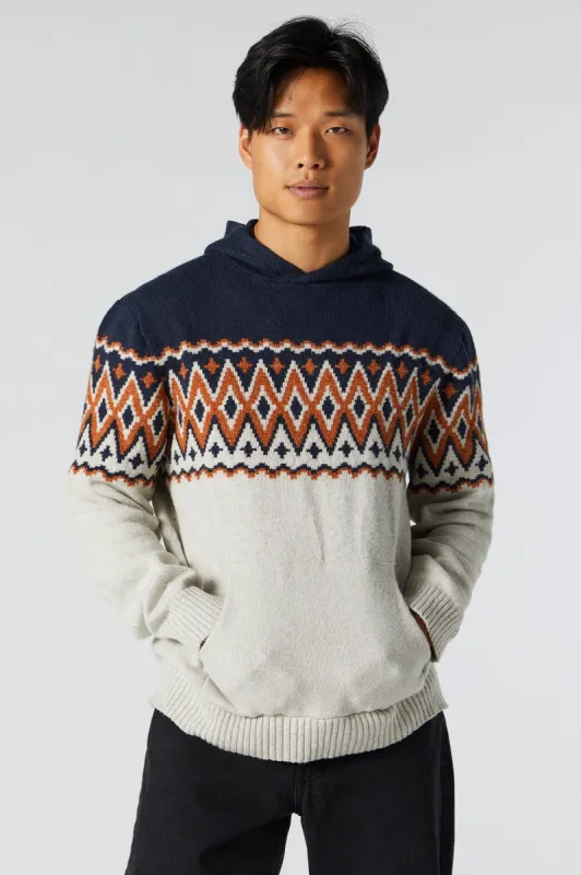 Fairisle Knit Hoodie made by Urban Planet